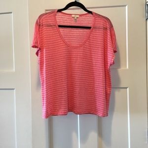 Joie Striped Linen Crop Top